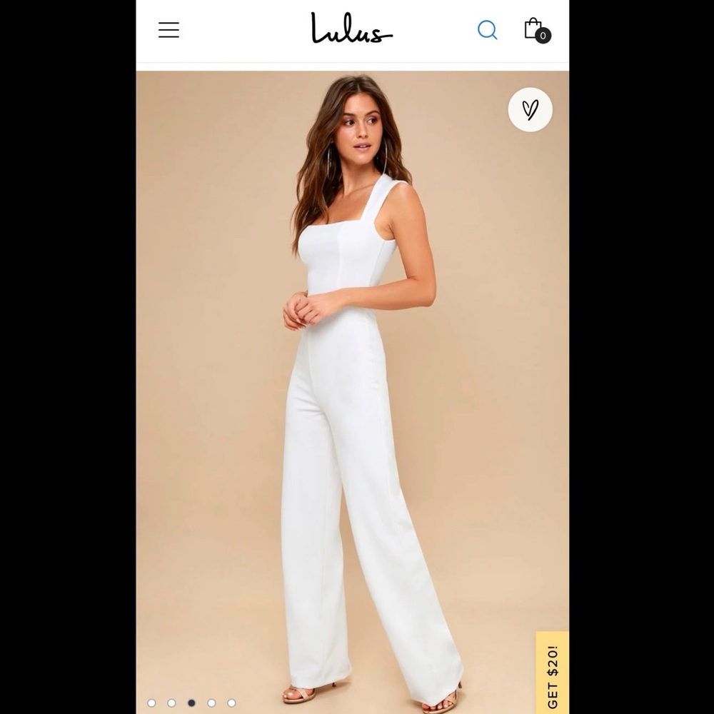 Lulu’s Enticing Endeavors White Jumpsuit